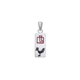 Chinese Astrology Rooster Silver Pendant TPD246 - Jewelry