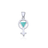 Venus Triangle Rainbow Silver Pendant TPD268