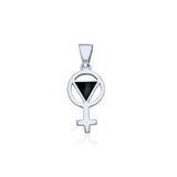 Venus Triangle Rainbow Silver Pendant TPD268 - Jewelry