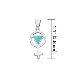 Venus Triangle Rainbow Silver Pendant TPD268 - Jewelry