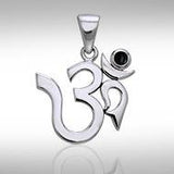 Om Sterling Silver Gemstone Pendant TPD3286 - Jewelry