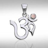 Om Sterling Silver Gemstone Pendant TPD3286 - Jewelry