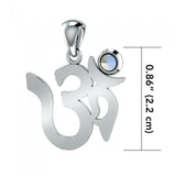 Om Sterling Silver Gemstone Pendant TPD3286 - Jewelry