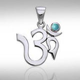 Om Sterling Silver Gemstone Pendant TPD3286 - Jewelry