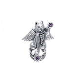 Celtic Cat Angel Moon Pendant TPD342 - Jewelry