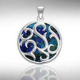 Tendril Cabochon Filigree Large Pendant TPD3572 - Jewelry