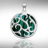 Tendril Cabochon Filigree Large Pendant TPD3572 - Jewelry