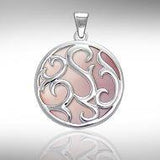 Tendril Cabochon Filigree Large Pendant TPD3572 - Jewelry