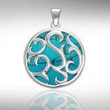 Tendril Cabochon Filigree Large Pendant TPD3572 - Jewelry