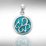 Tendril Cabochon Filigree Small Pendant TPD3574 - Jewelry