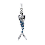 Mermaid Sterling Silver Pendant with Gemstone Tail TPD3625 - Jewelry