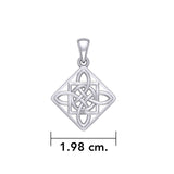 Celtic Four Point Knot Sterling Silver Pendant TPD3934