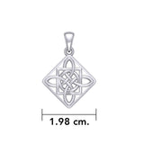 Celtic Four Point Knot Silver Pendant TPD3934