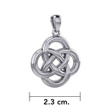Modern Celtic Knot Silver Pendant TPD3962