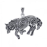 Brigid Ashwood Fierce Wolf ~ Sterling Silver Jewelry Pendant TPD3997