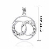 Mickie Mueller Celtic Crescent Moon Sterling Silver Pendant TPD4073 - Jewelry