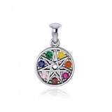 Elven  Pentacle Sterling Silver Pendant TPD4262