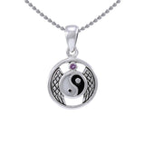 Winged Yin Yang Silver Pendant TPD4308 - Jewelry