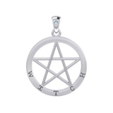 Witch Pentagram Silver Pendant TPD4503