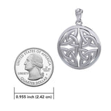 Celtic Trinity Quaternary Knot Silver Pendant TPD4637