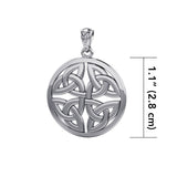 Celtic Trinity Quaternary Knot Silver Pendant TPD4637