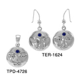 Blue Moon Pendant and Earrings Set (TER1624 And