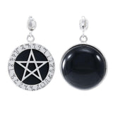 Theban Majick Mirror Pentacle Sterling Silver Pendant TPD4753 - Jewelry