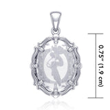 Fairy Sterling Silver Pendant with Natural Clear Quartz TPD5126 - Jewelry