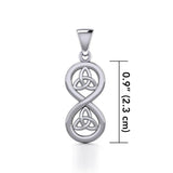 Infinity with Trinity Knot Silver Pendant TPD5210 - Jewelry