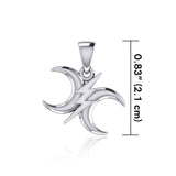 The Diagonal Power Moon Silver Pendant TPD5259 - Jewelry