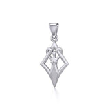 Goddess in Diamond Frame Silver Pendant TPD5278 - Jewelry