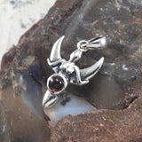 Goddess with Crescent Moon Silver Pendant with Gemstone TPD5333 - Jewelry