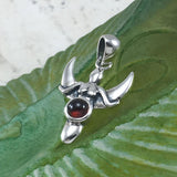 Goddess with Crescent Moon Silver Pendant with Gemstone TPD5333 - Jewelry