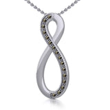 Infinity Silver Pendant with Marcasite TPD5362 - Jewelry