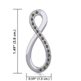 Infinity Silver Pendant with Marcasite TPD5362 - Jewelry