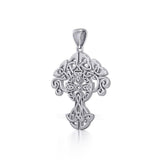 Celtic Tree of Life with Cross Silver Pendant TPD5670