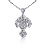 Celtic Tree of Life with Cross Silver Pendant TPD5670 - Jewelry