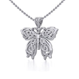 Celtic Butterfly Silver Pendant TPD5688 - Jewelry