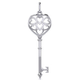 Heart Spiritual Enchantment Key Silver Pendant TPD5709