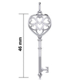 Heart Spiritual Enchantment Key Silver Pendant TPD5709