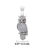 Celtic Horned Owl 3 Dimensional Pendant TPD5721 - Jewelry