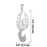 Mythical Phoenix Silver Pendant TPD5723 - Jewelry