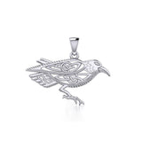 Celtic Raven Silver Pendant TPD5731