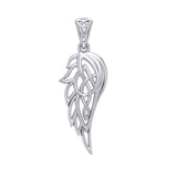 Guardian Angel Celtic Wing Silver Pendant TPD5912