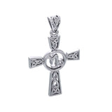 Celtic Cross Capricorn Astrology Zodiac Sign Silver Pendant TPD5945