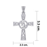 Celtic Cross Capricorn Astrology Zodiac Sign Silver Pendant TPD5945