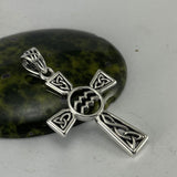 Celtic Cross Aquarius Astrology Zodiac Sign Silver Pendant TPD5946