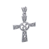 Celtic Cross Taurus Astrology Zodiac Sign Silver Pendant TPD5949