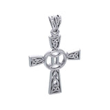 Celtic Cross Gemini Astrology Zodiac Sign Silver Pendant TPD5950