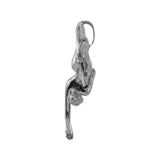 Beautiful Acrobat Lady With Her Magical Aerial Hoop Silver Pendent TPD5998